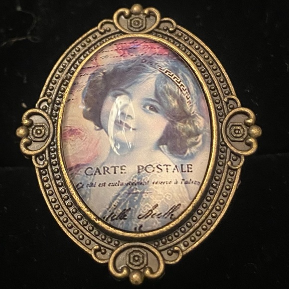 brass tone adjustable shabby victorian Alice rings U PICK - Picture 10 of 17